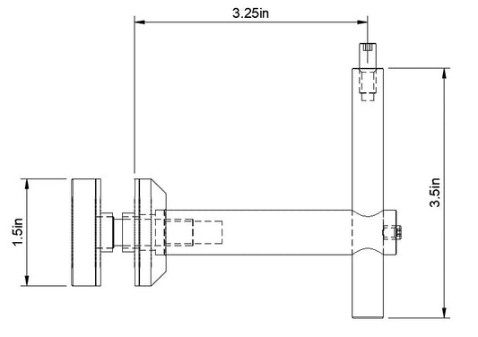 Round - Glass/Wall Mount - Handrail Bracket